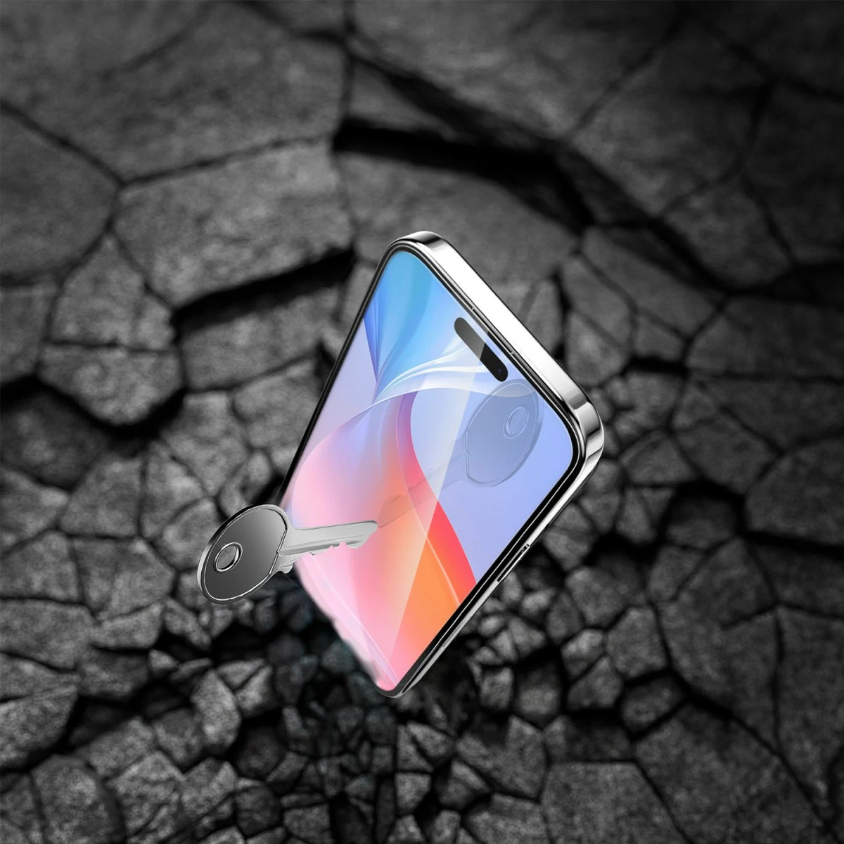 Mbështjellës xhami i fortë 4smarts për iPhone 16, transparent