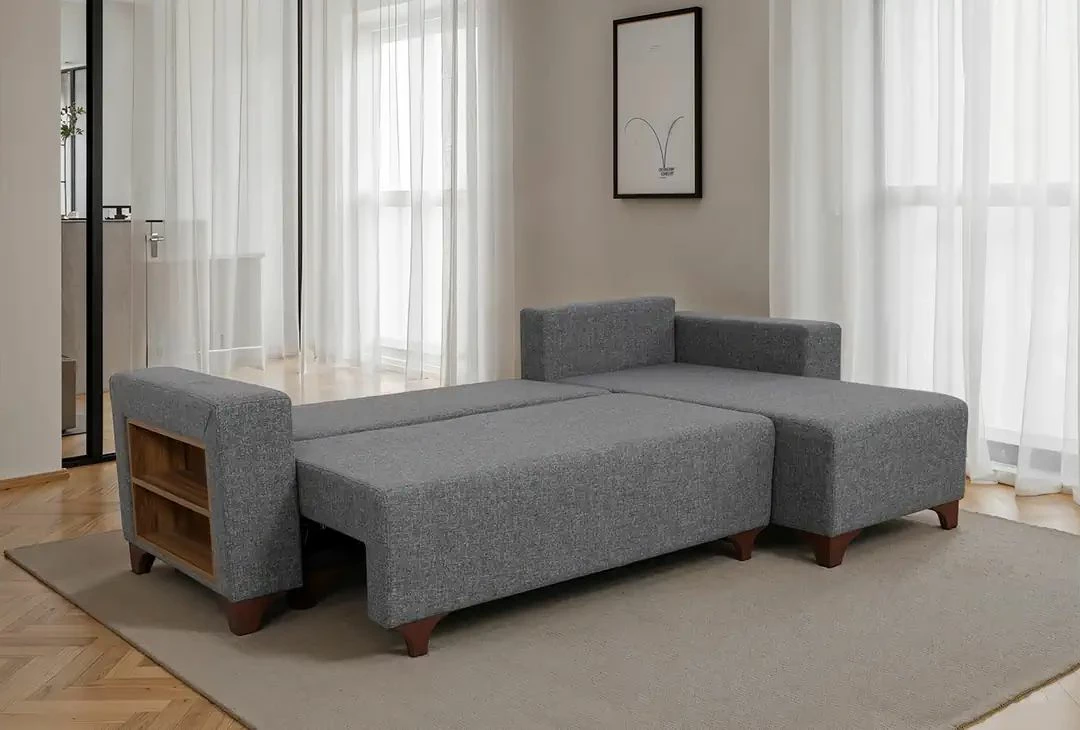 Kënd-sofë krevati Tloft Mini, ngjyrë gri, Atelier del Sofa