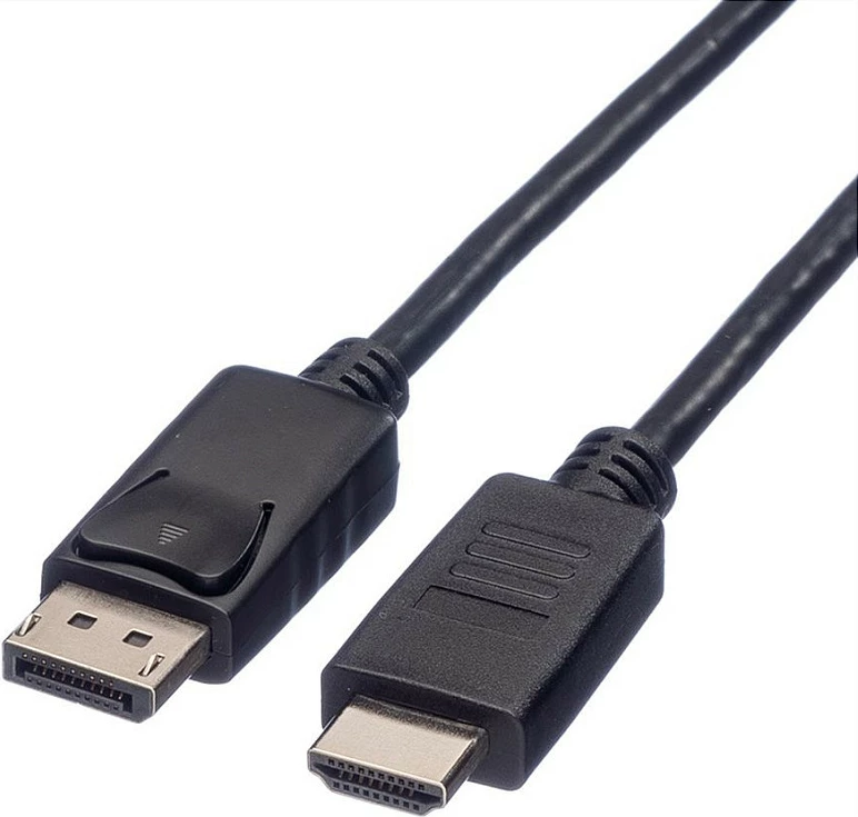 Kabllo ROLINE DisplayPort në HDMI, 1.5m, 1080p, e zezë