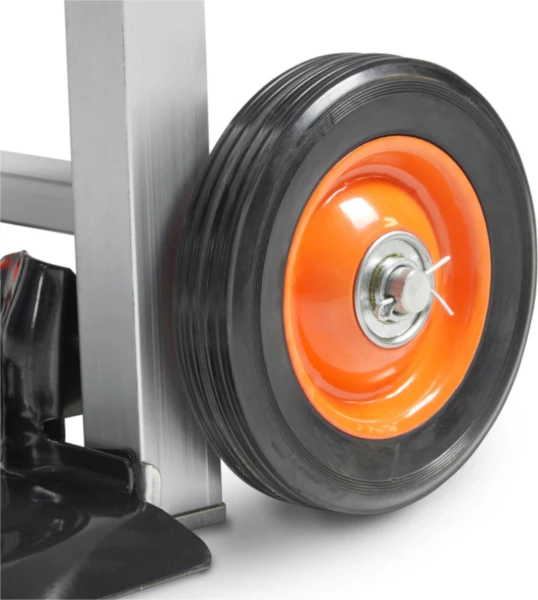 karrocë transporti paluese VONHAUS 3515167, deri 90kg, dorezë 108cm, argjendtë/portokalli