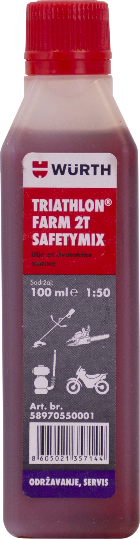 Vaj 2 takt, Würth Triathlon, FARM, SAFETYMIX, 100ml