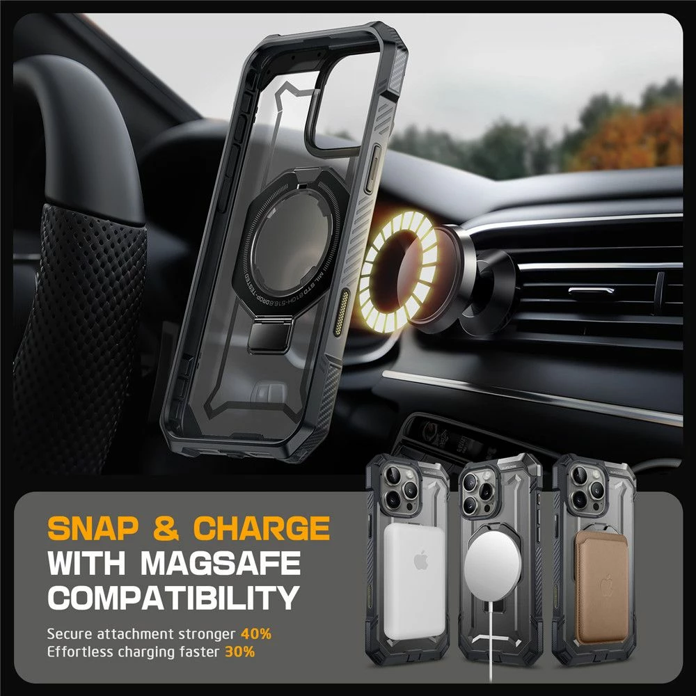 Mbështjellës Supcase UB Grip Mag për iPhone 16 Pro Max, MagSafe, Gri