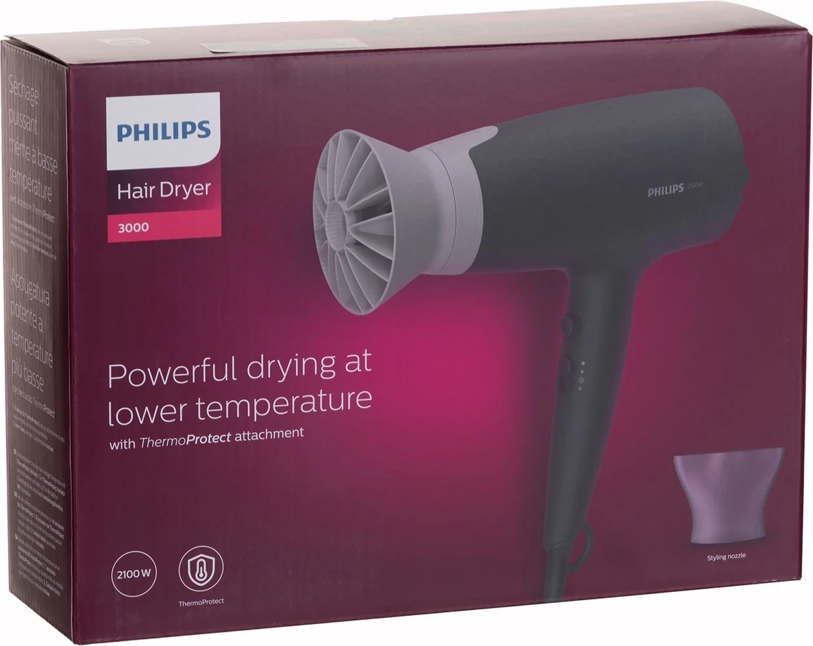 Tharëse për flokë Philips BHD351/10, 2100 W, hiri
