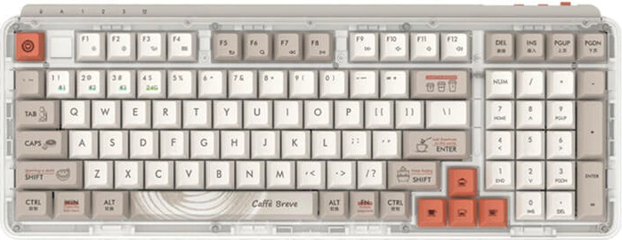 Tastierë mekanike wireless MIIIW Z980 ProMax, 98 taste, RGB, Coffee