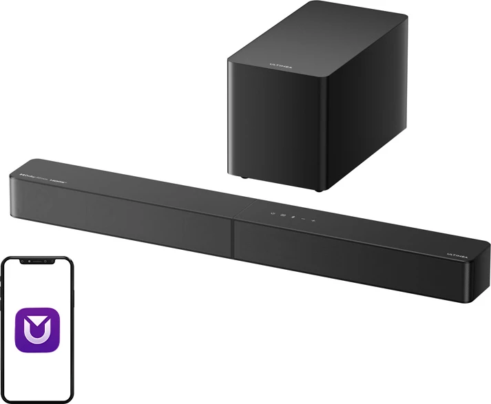 Soundbar Ultimea Poseidon M60 BOOM U3722 5.1 Dolby Atmos, Bluetooth 5.4, HDMI eARC, e zezë, set me subwoofer 5.25\"