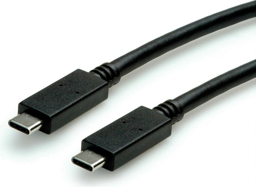 Kabllo USB-C ROLINE GREEN 11.44.9056, 1m, USB 3.2 Gen 2, 10Gbps, PD 100W, e zezë