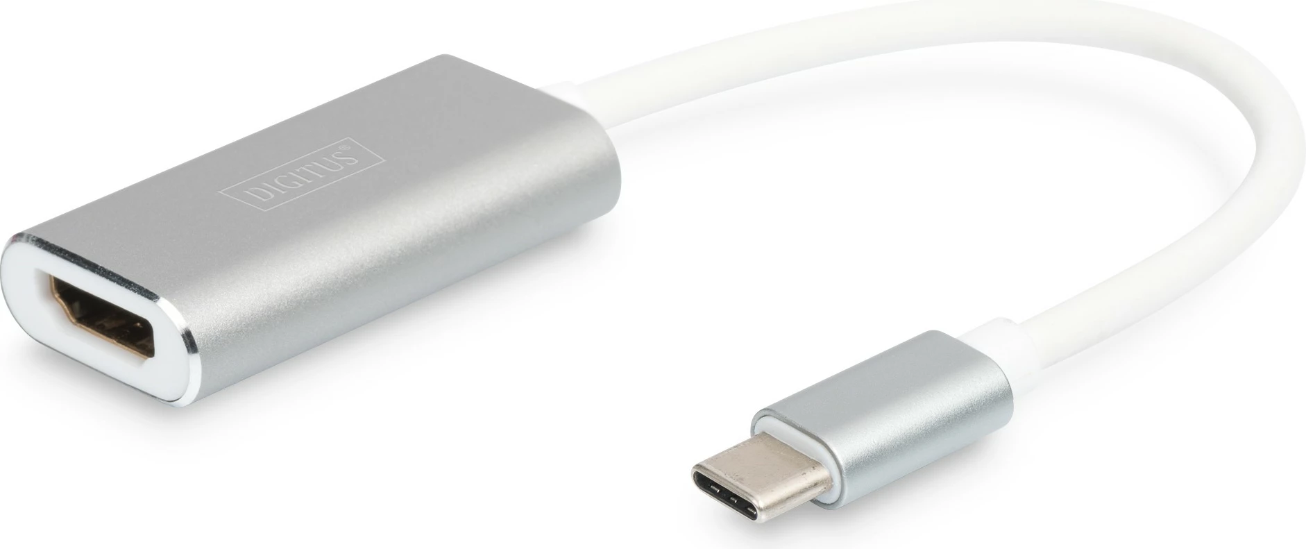 Adapter Digitus USB Type-C në HDMI 4K, 0.2m, argjendtë
