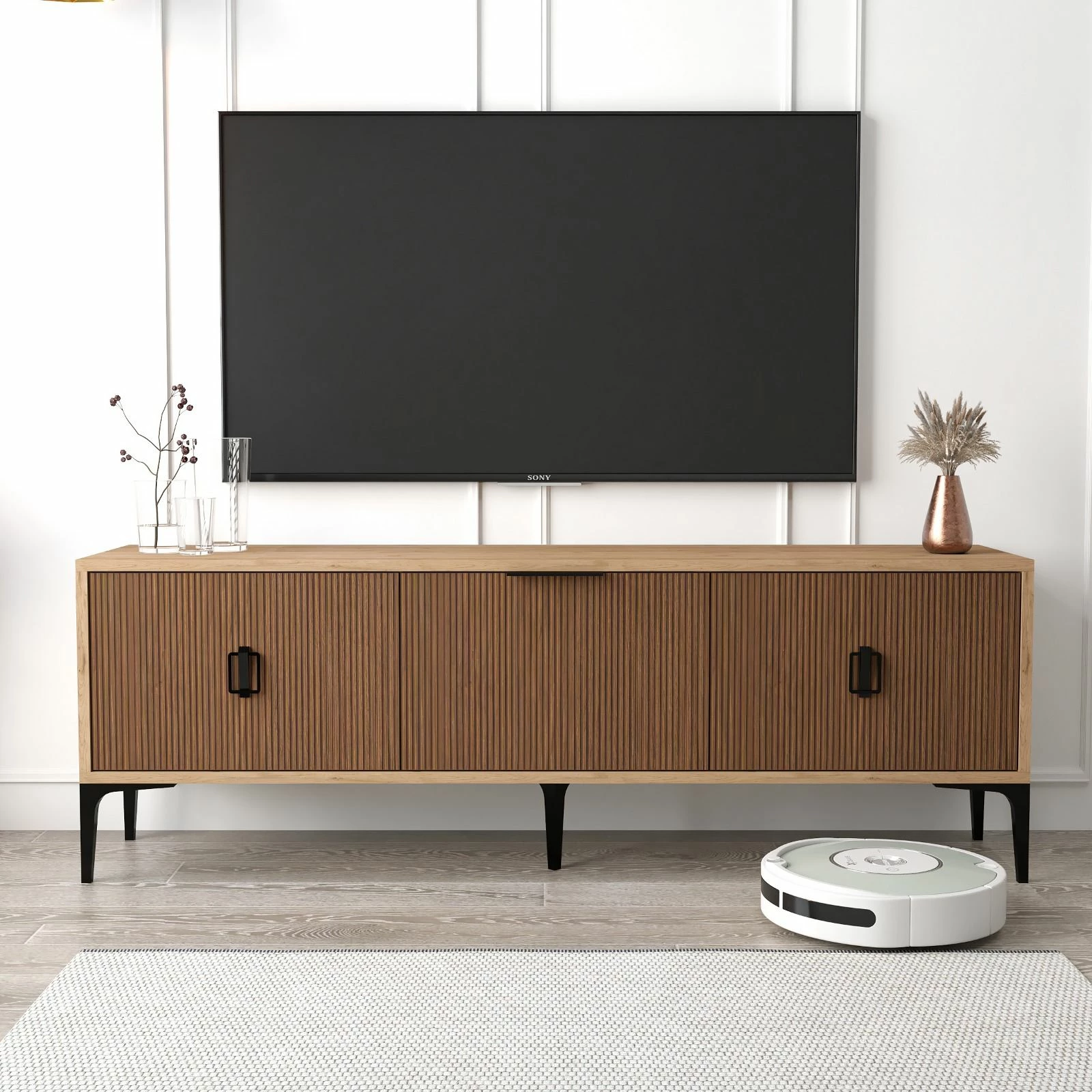 Komodë TV Skye Decor, ngjyrë lisi safir, 3503 Neva