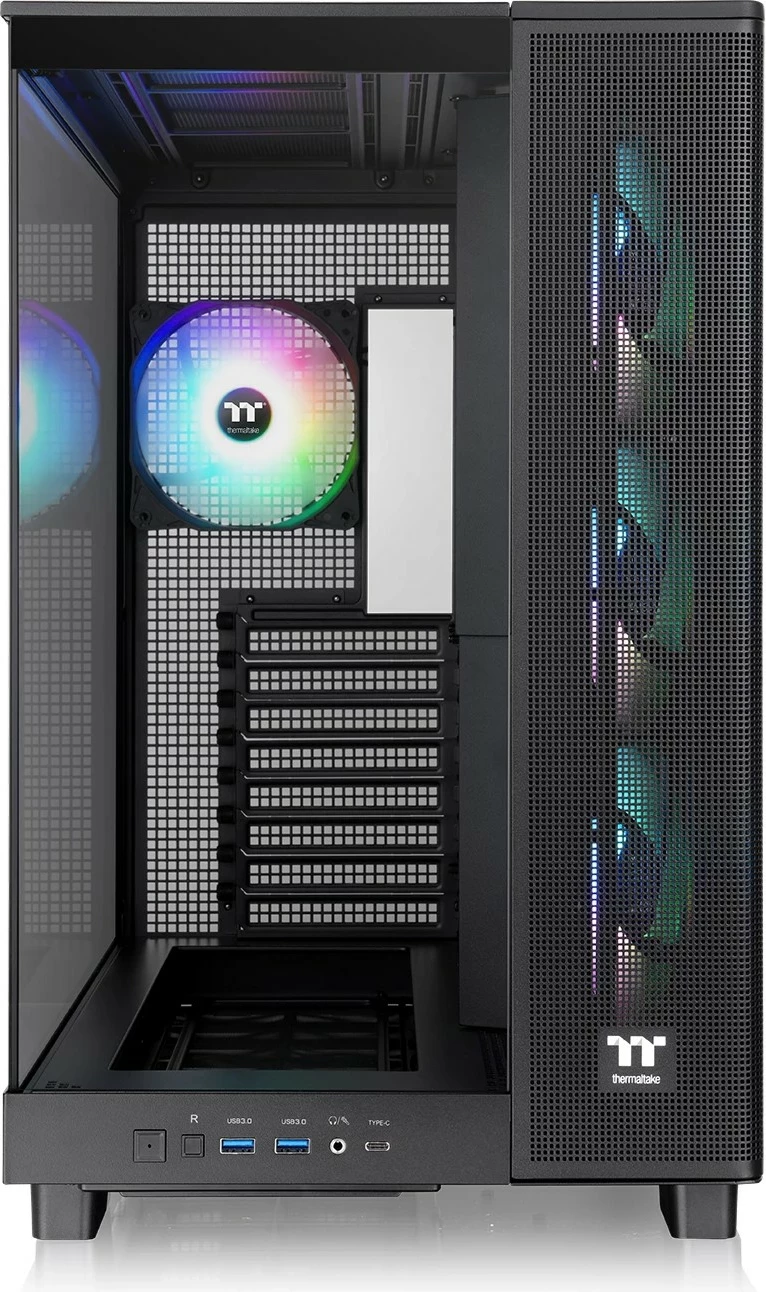 Kasë Thermaltake View 380 XL TG ARGB midi tower, xham i temperuar, e zezë