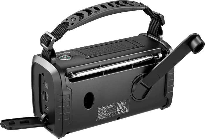 Radio survival SANDBERG Survivor DAB Radio All-in-1 20000, 20000mAh, DAB+/FM, Bluetooth, USB-C/USB-A, solar + dinamo, IP53, e zezë