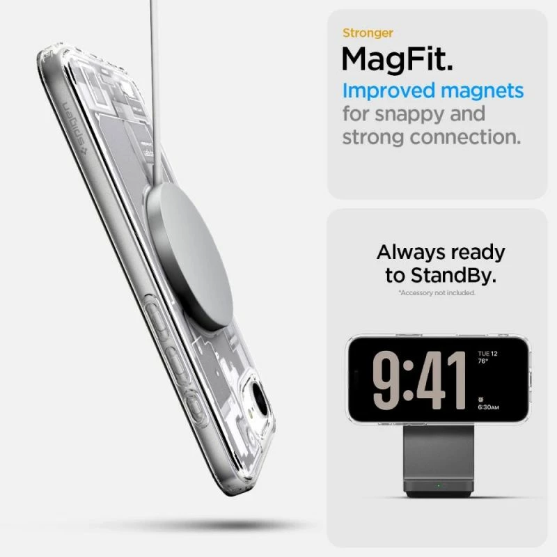 Mbrojtëse telefoni Spigen Ultra Hybrid MagSafe për iPhone 16E/17E, e bardhë