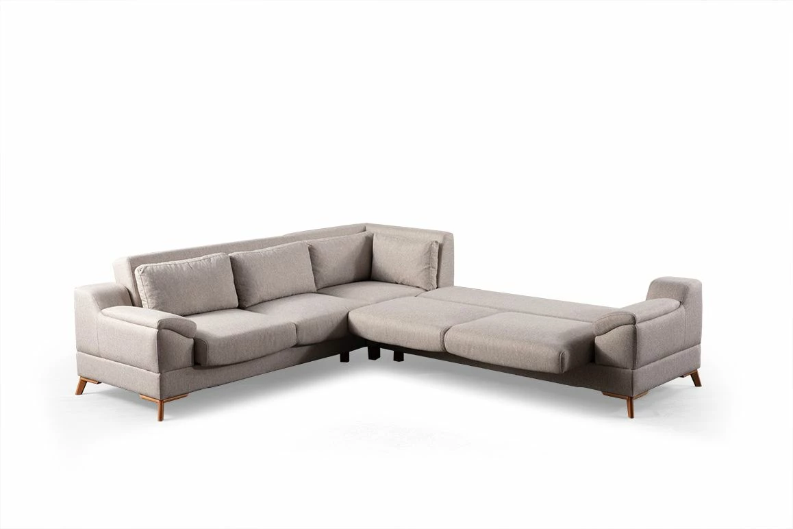Kënd-sofë krevati, ngjyrë bezhë, Atelier del Sofa, Aqua Corner (L2 + C + 3R)
