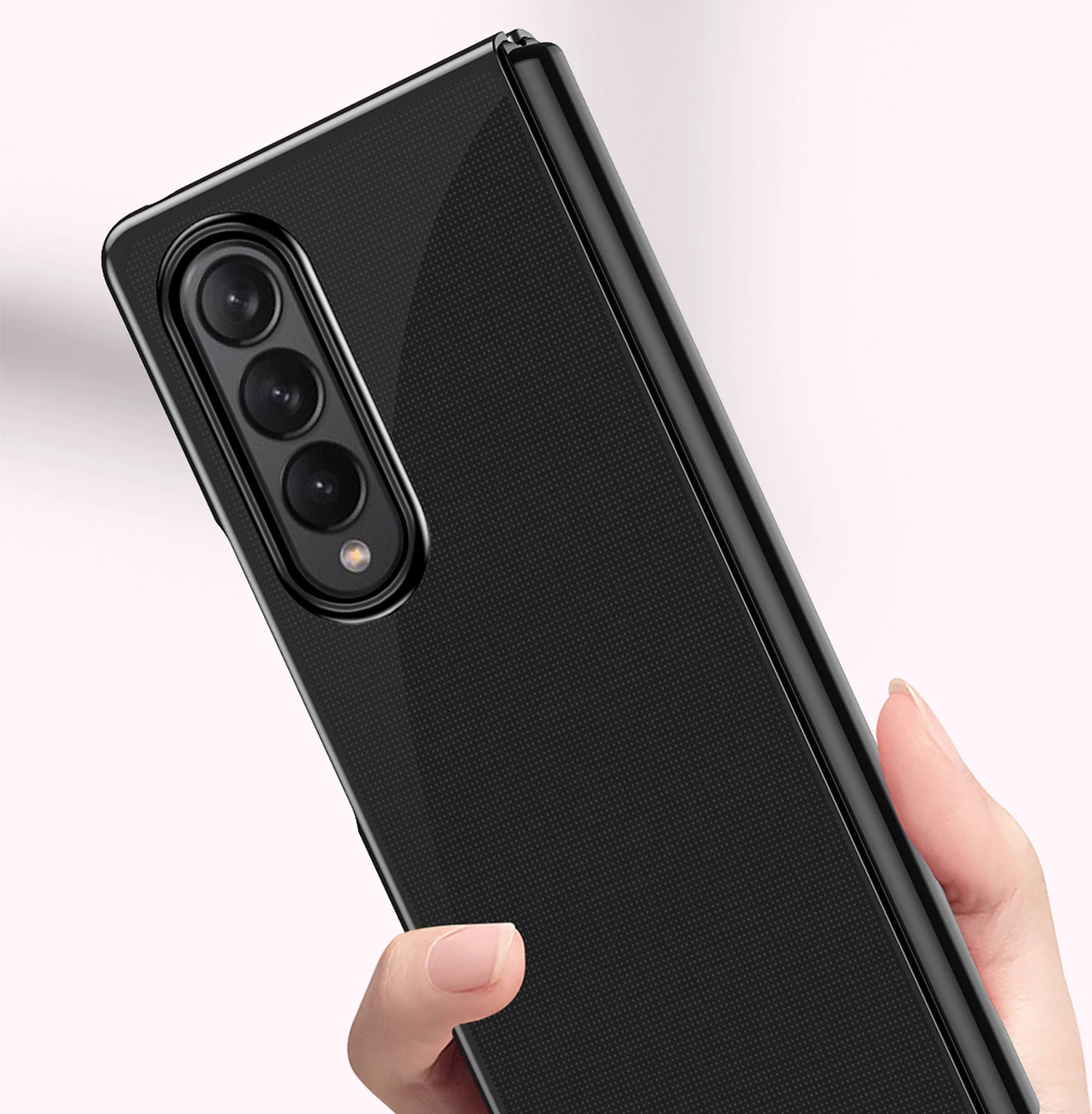 Mbështjellës Hurtel Plating Case për Samsung Galaxy Z Fold 4, kornizë metalike, kaltër