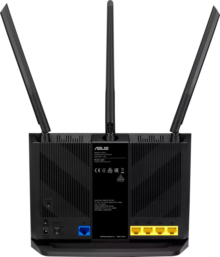 Router LTE WiFi 6 ASUS 4G-AX56 AX1800 Dual-Band, 4G+ Cat.6, 4x LAN, i zi