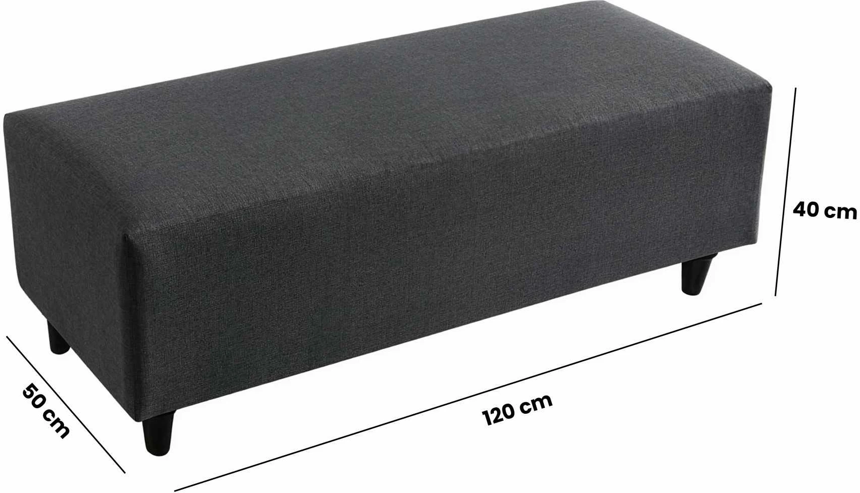 Puf Flavia, ngjyrë gri e errët, Atelier del Sofa