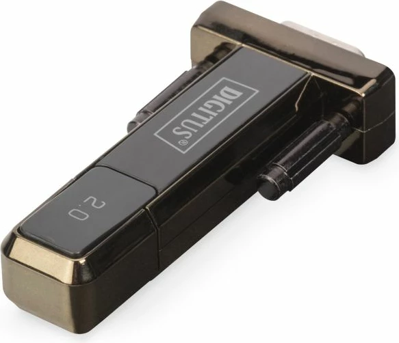 Adapter DIGITUS DA-70156 USB në RS-232, i zi