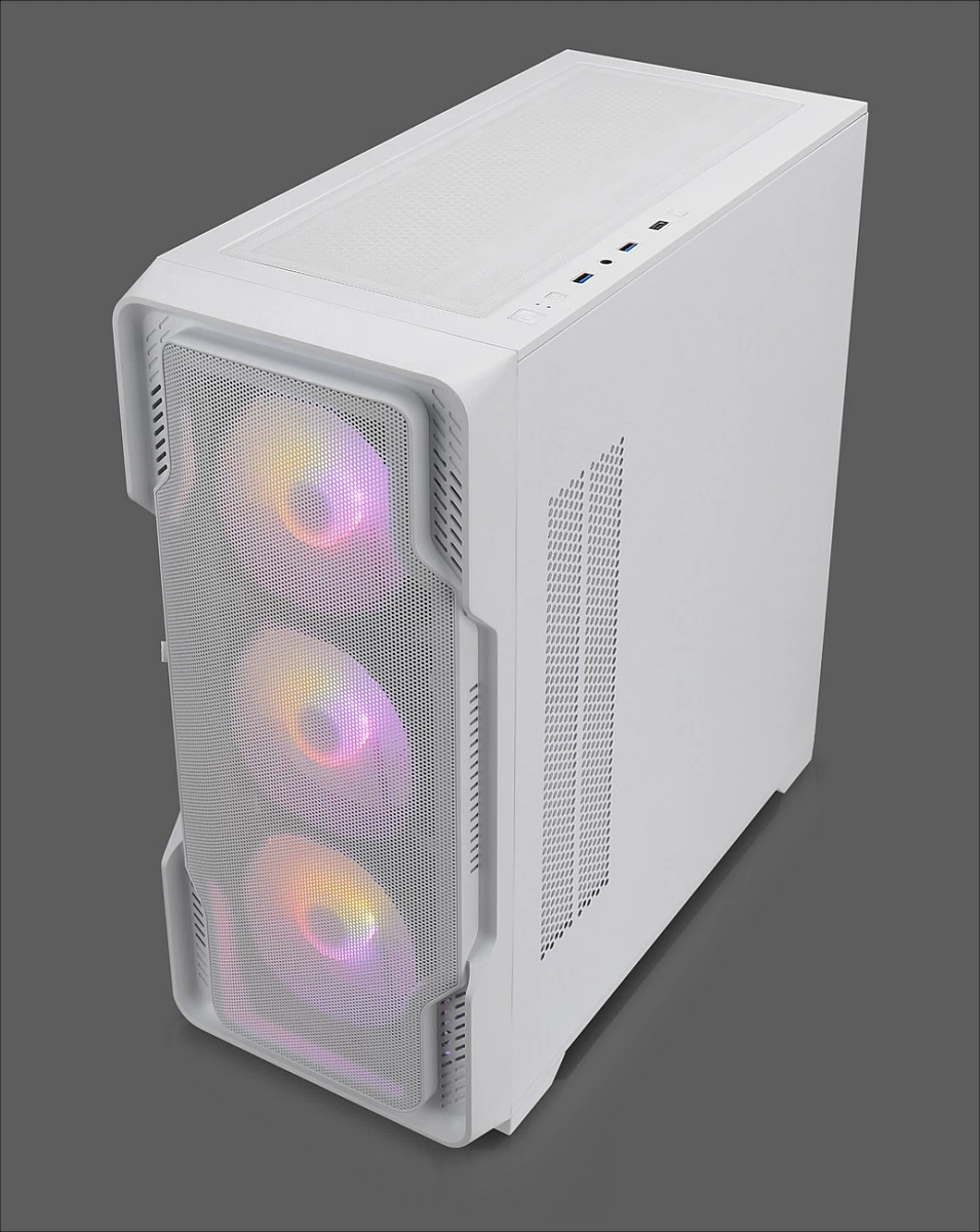 Kasë Nanoxia DS-9 ARGB Airflow, Midi Tower, USB-C, TG/Mesh, e bardhë