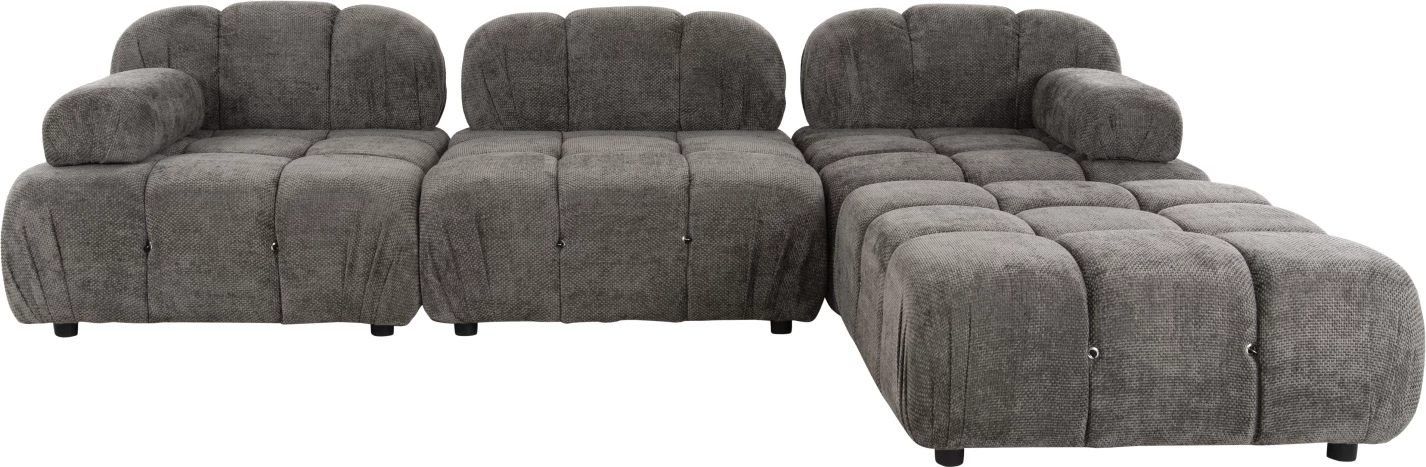 Divan polimorfik SHIFTER FH6073.02, pëlhurë e teksturuar, ngjyrë gri, 290x196x76H cm