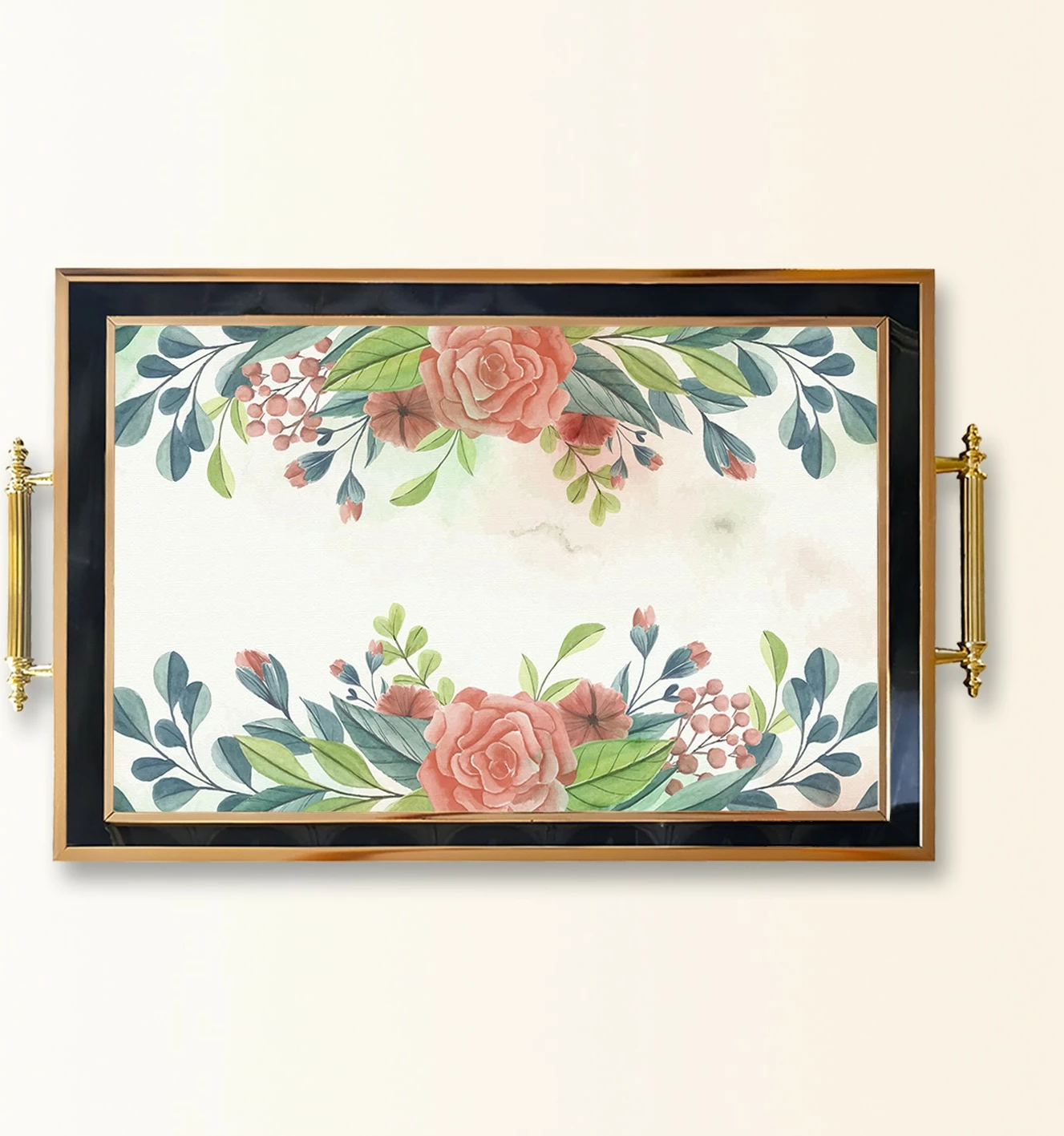 Tabaka xhami me lule, Aberto Design, TPA9796, shumëngjyrëshe