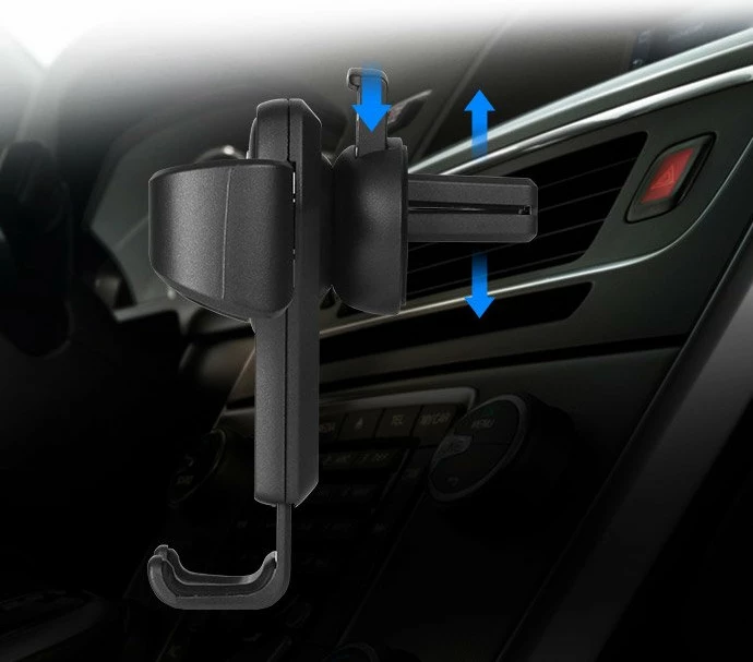 Mbajtës telefoni për veturë Hurtel H01, për grilë ventilimi, i zi