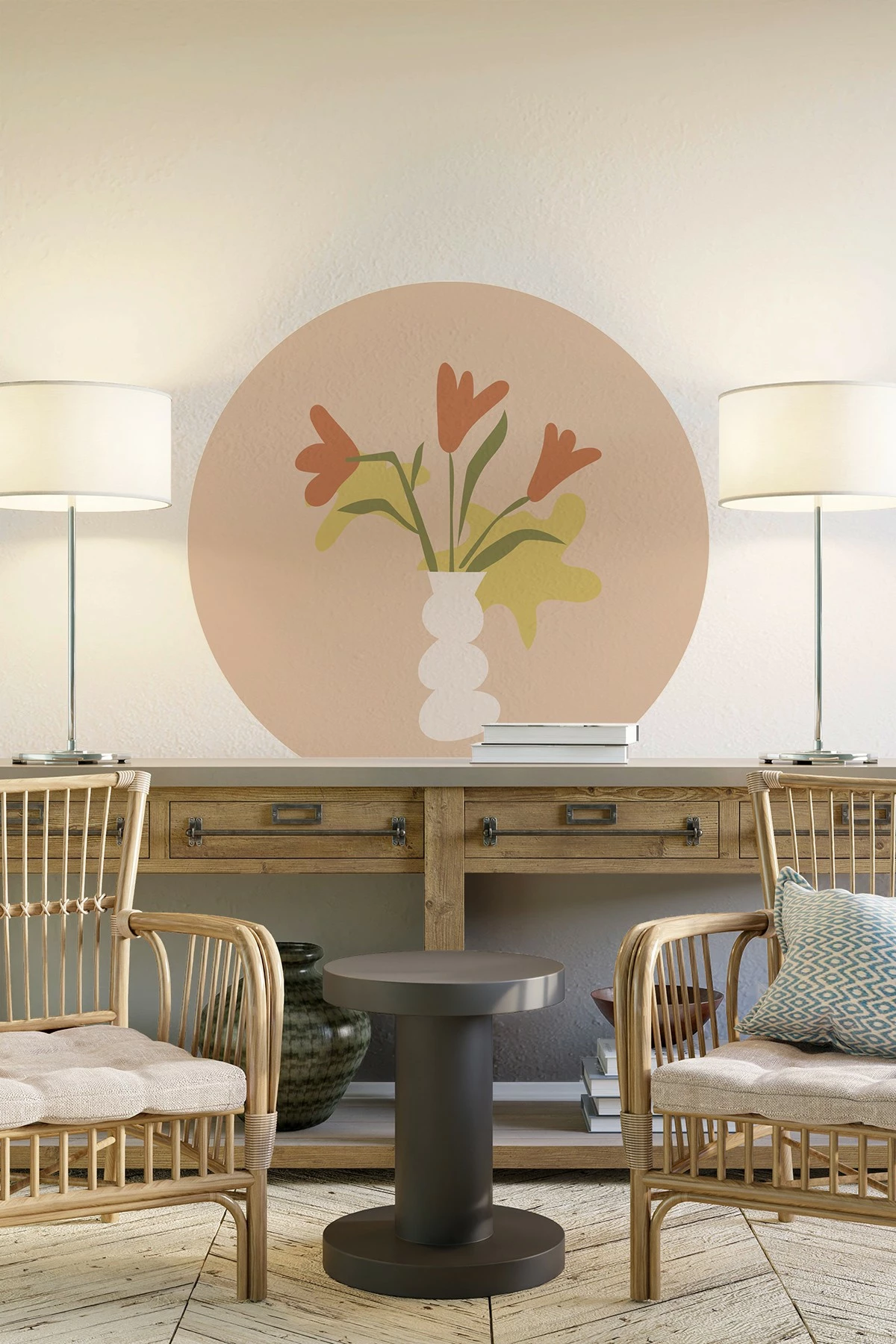 Sticker dekorativ për mur, shumëngjyrësh, Wallity, ERSYSTCKR25, 78x78cm