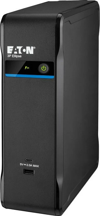 UPS Eaton 3P Ellipse, 0.9 kVA 540 W, 4 prizë, USB, i zi