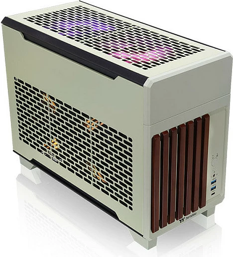 Kasë Thermaltake TR100 WS, Mini Tower Mini-ITX, USB-C, Matcha Green