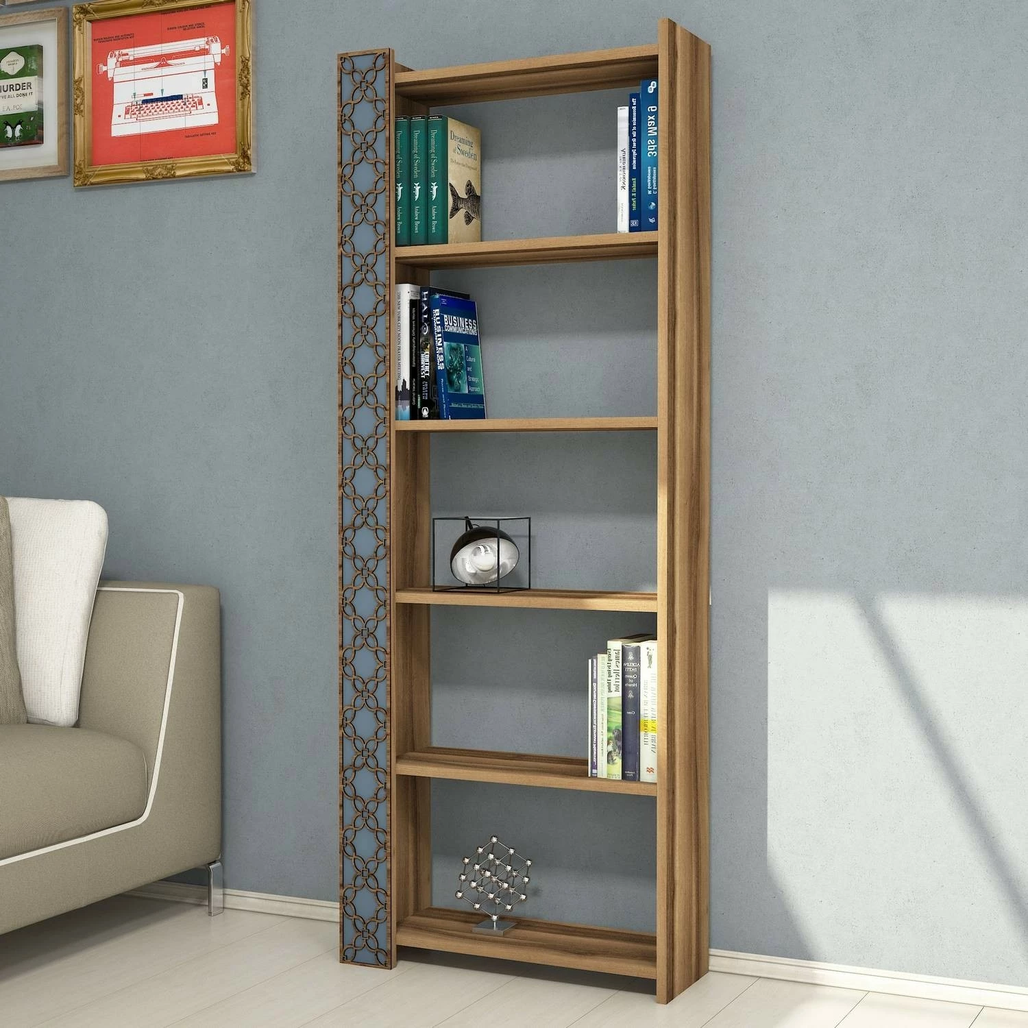 Raft librash Hanah Home, City, ngjyrë arre dhe kalcedoni