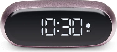 Orë portative me alarm Lexon Minut LR154LP, LCD, USB-C, rozë