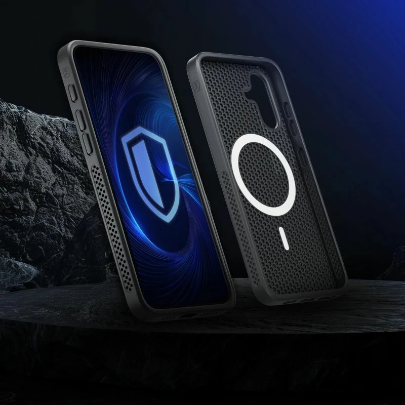 Kapak telefoni 3mk COOLing MagCase për iPhone 16, i zi