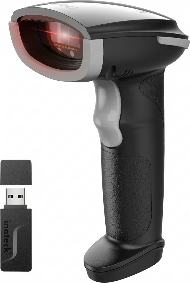 Skaner barkodi Inateck BCST-21, me USB receiver, i zi