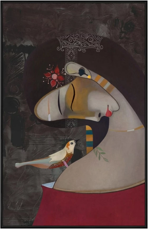 Pikturë dekorative në kanavacë, shumëngjyrëshe, 70x110x5cm, dru