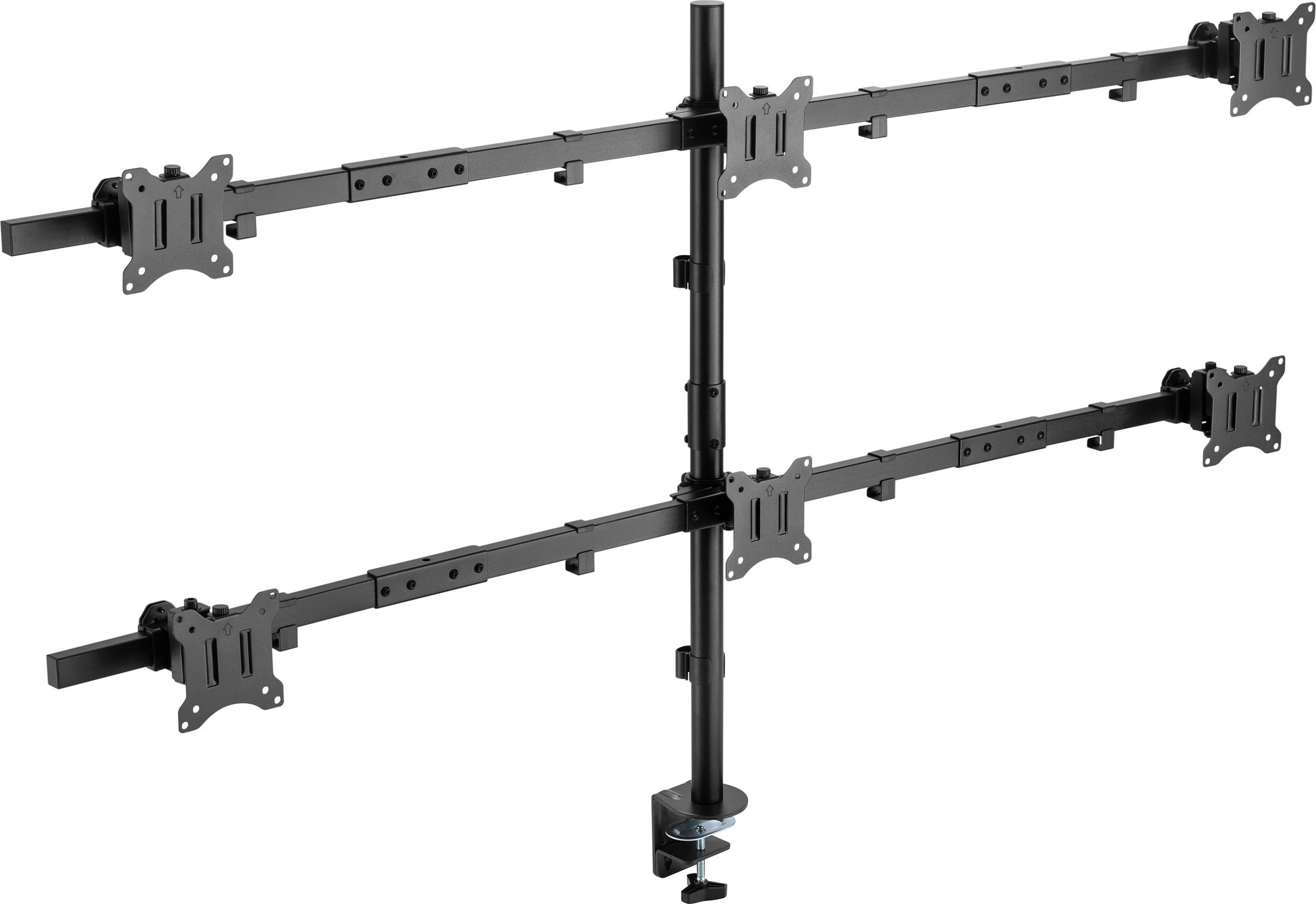 Mbajtëse tavoline për 6 monitorë Equip 650160, 17"-32", VESA 75x75/100x100, e zezë