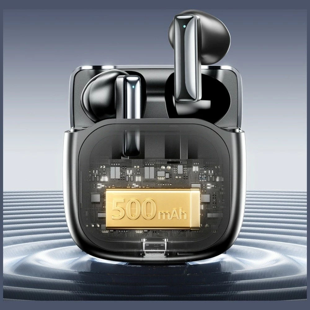 Kufje Bluetooth TWS AWEI TP100, Bluetooth 5.4, ENC, etui me ekran LCD, 20 orë, e zezë