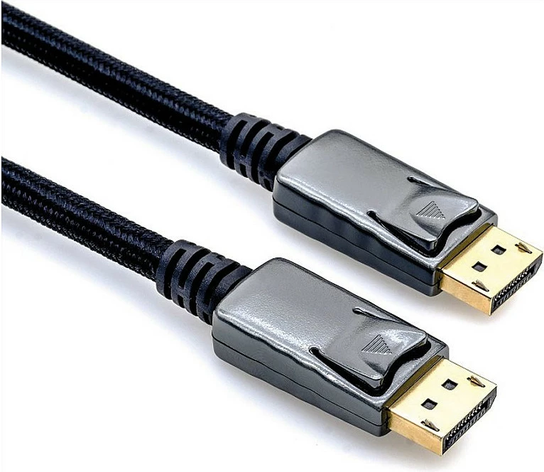 Kabllo DisplayPort ROLINE 11.04.5882, 3 m, DP 1.2, 4K, e zezë/metalike