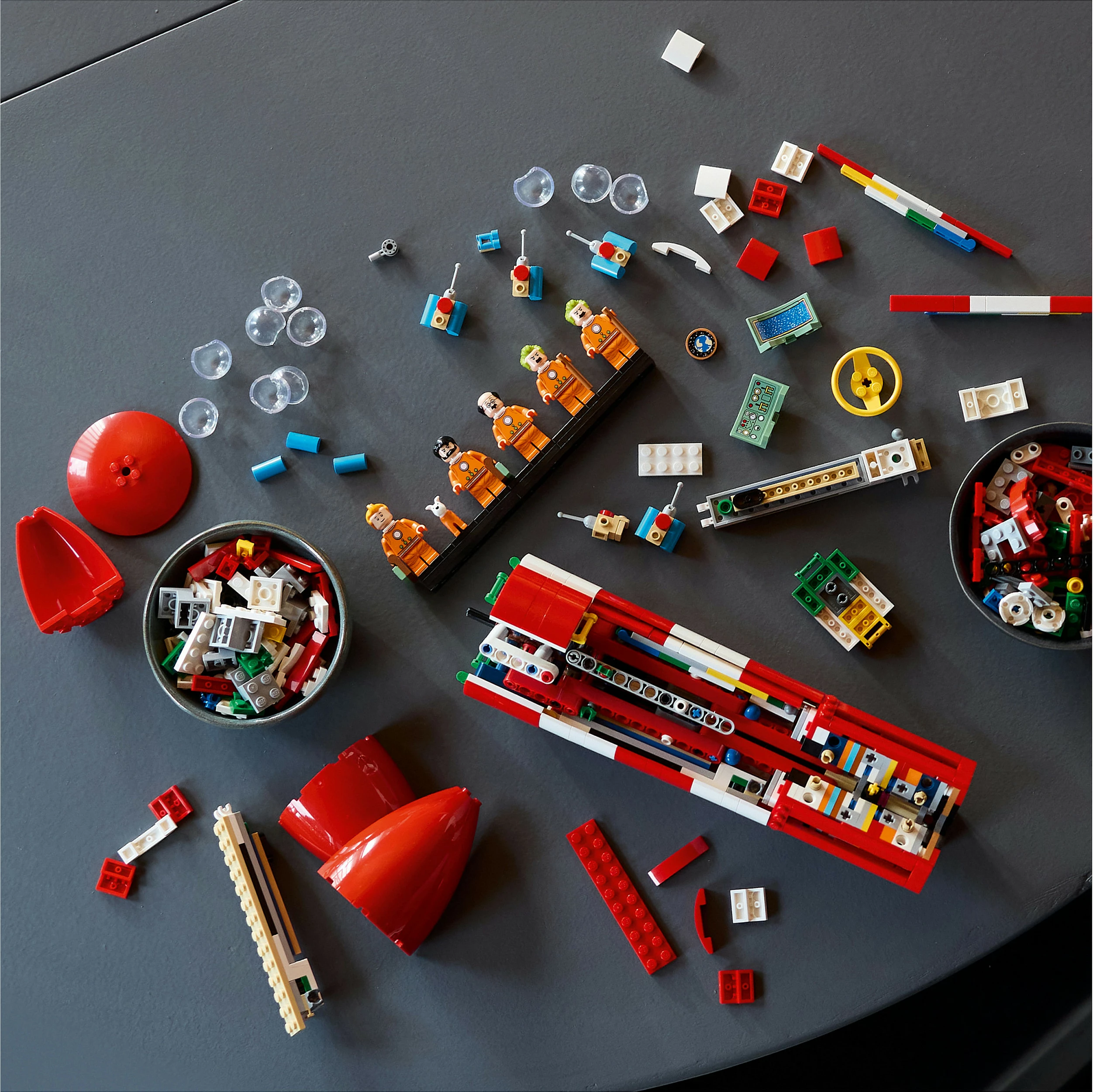 Set ndërtimi LEGO Ideas 21367 Tintin Moon Rocket, 1283 pjesë, 18+, multikolor
