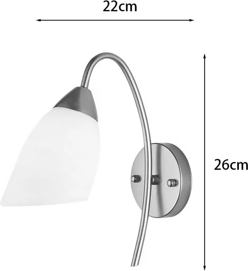 Llambë muri Berak, led, metal, ngjyrë ari-bardhë, 10x10x17cm