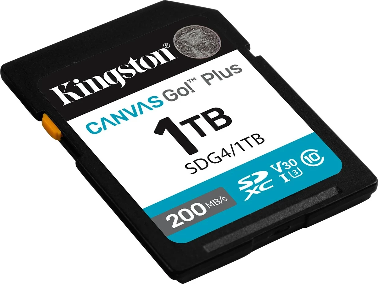 Kartë memorie Kingston Canvas Go! Plus 1TB SDXC, 200MB/s, e zezë