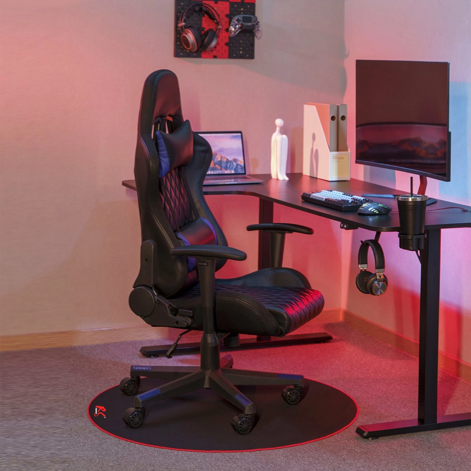 Tapet për karrige gaming NanoRS RS172 100 cm, 3 mm, i zi, 1 copë