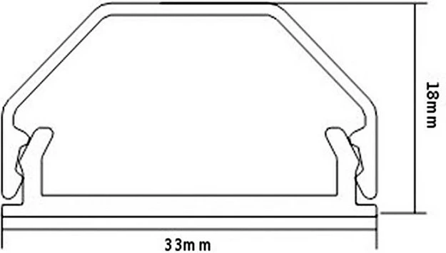 Kanal kabllor ROLINE 19.08.3110, alumin, 33 mm, 1100 mm, i bardhë