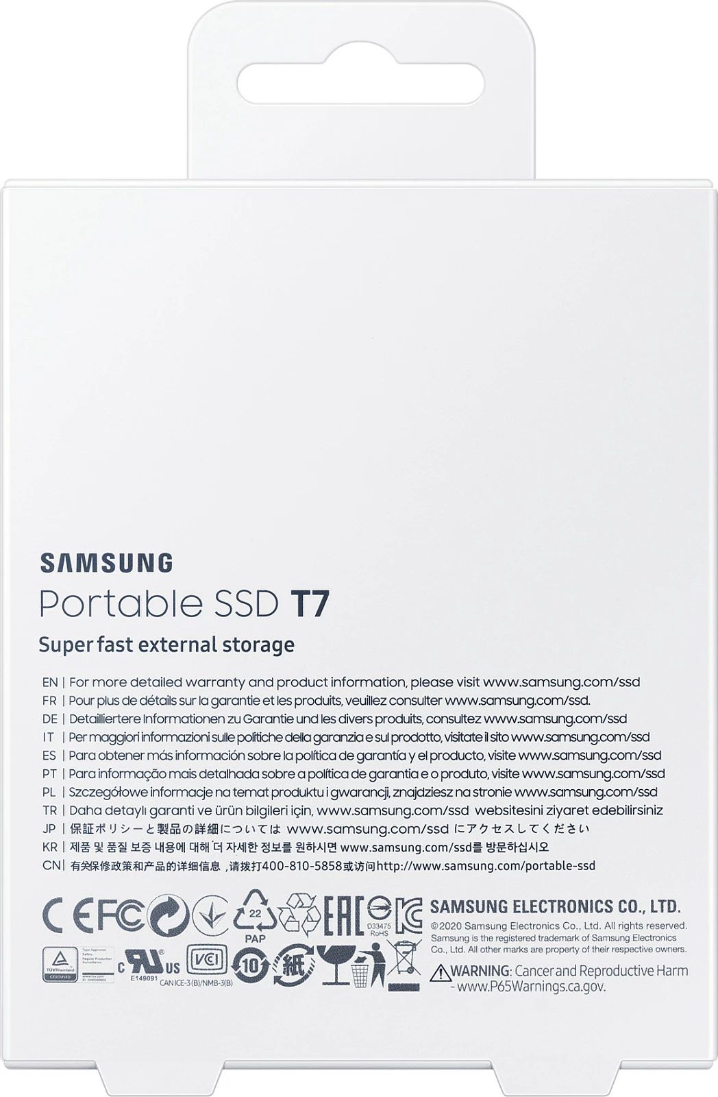 SSD portabël Samsung T7, 1 TB, USB Type-C, 3.2 Gen 2, Blu