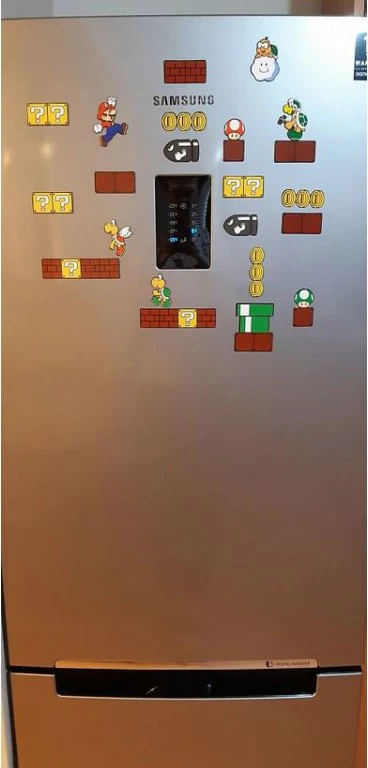 Set magnetësh Pyramid Super Mario, 23 copë, 2 fletë