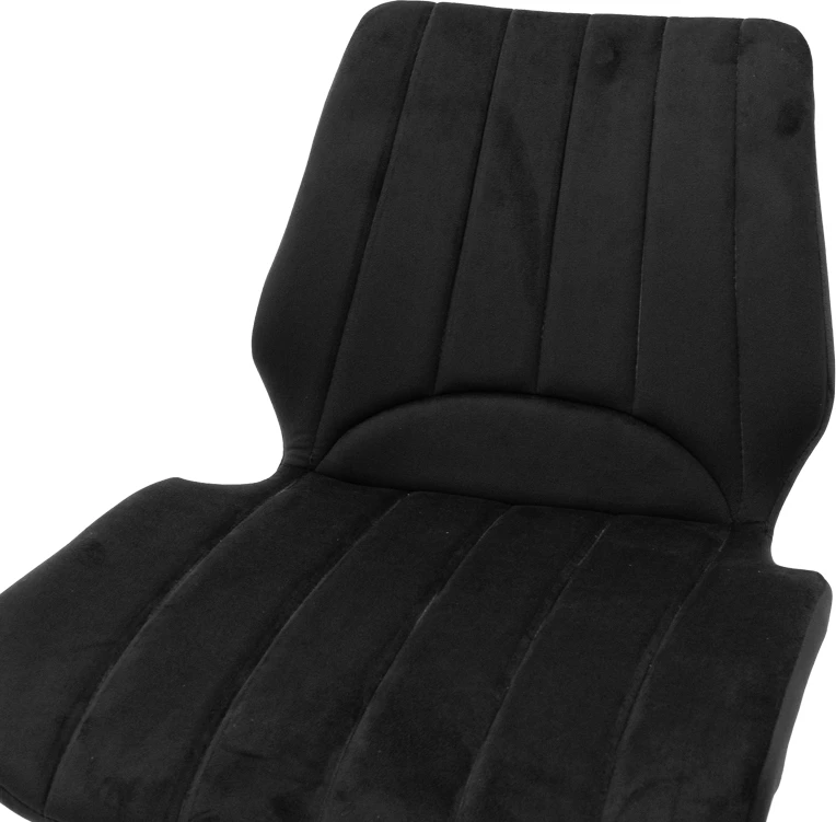 Karrige Sabia kadife e zezë-këmbë metalike e zezë 46x55x80cm