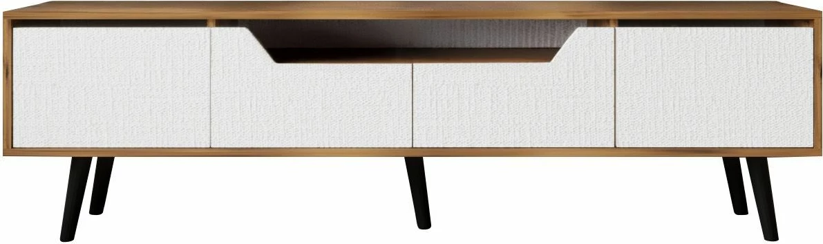 Komodë TV Skye Decor Roma 180, ngjyrë arre dhe e bardhë