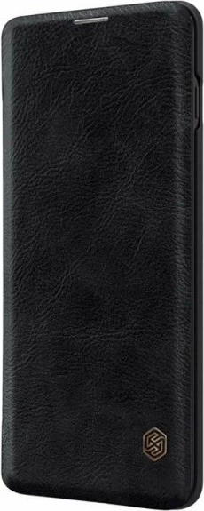 Mbështjellës flip NILLKIN QIN për Samsung Galaxy S20 G980, lëkurë origjinale, i zi