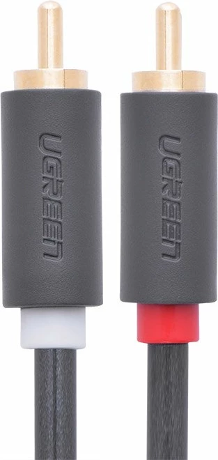 Kabllo audio Ugreen AV104 10520, 2RCA mashkull në 2RCA mashkull, 5m, Gri