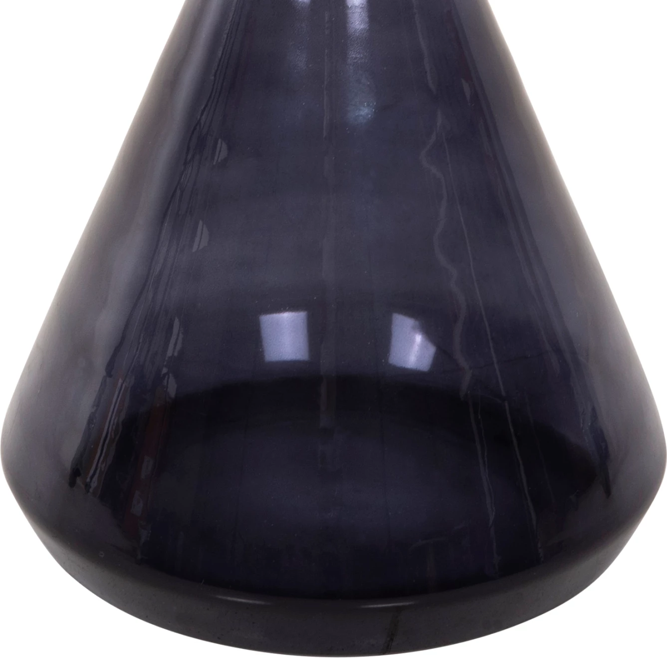 Tavolinë anësore DEMMY, sipërfaqe xhami e zezë & bazë xhami e purpurt, metal në ngjyrë ari, Φ41x48H cm