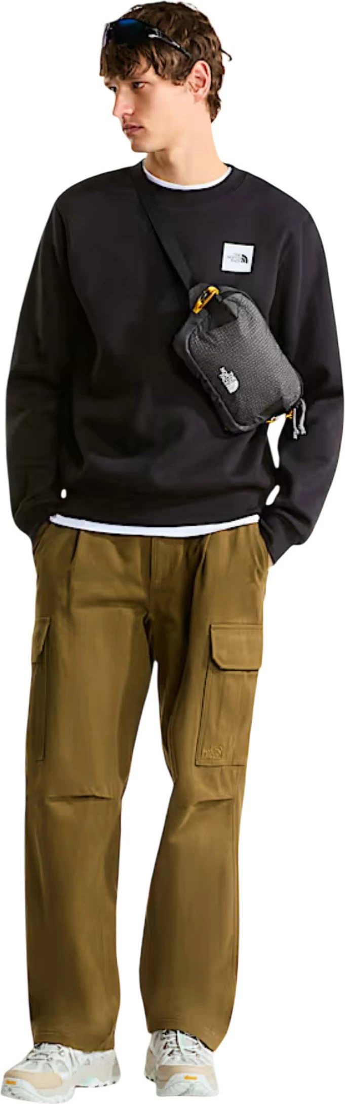 Duks për meshkuj The North Face M BOX HD REG CREW, i zi [Madhësia: M]