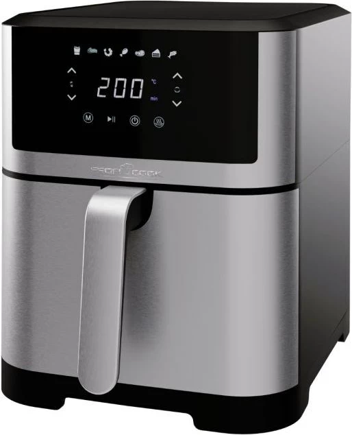 Fritezë me ajër të nxehtë ProfiCook PC-FR 1269, 8 L, 1800 W, E zezë, Inox