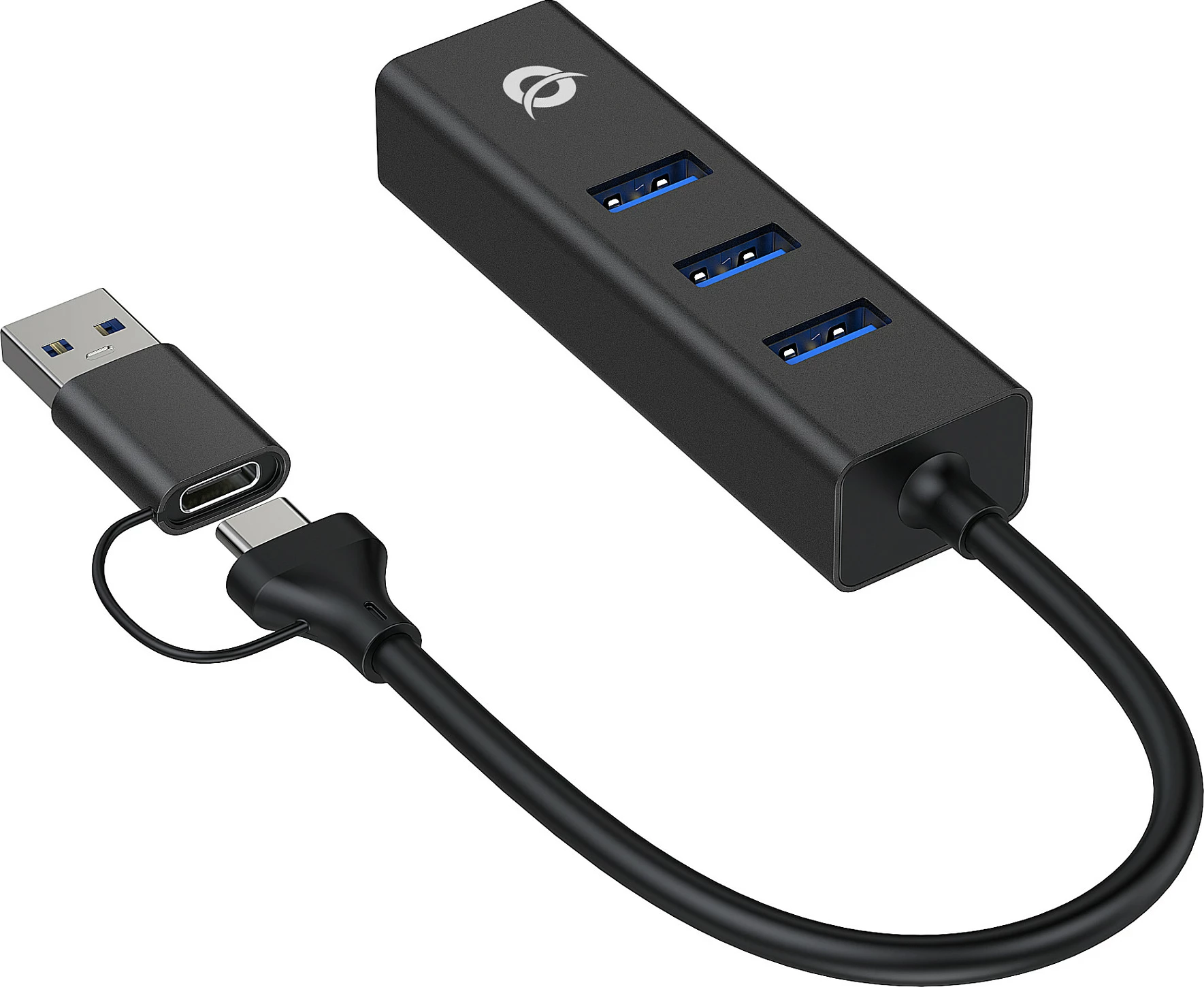 Adapter rrjeti USB Conceptronic DONN07BA, Gigabit Ethernet + USB Hub 3x USB-A, USB-C/USB-A, i zi